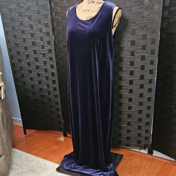R&M Richards Floral Kimono and Velvet Dress Set Sz 14P - Picture 4 of 16